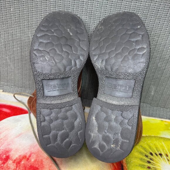 Born Mens Size 10.5M Brown Leather Lace-Up Chukka Ankle Boots - Picture 8 of 9